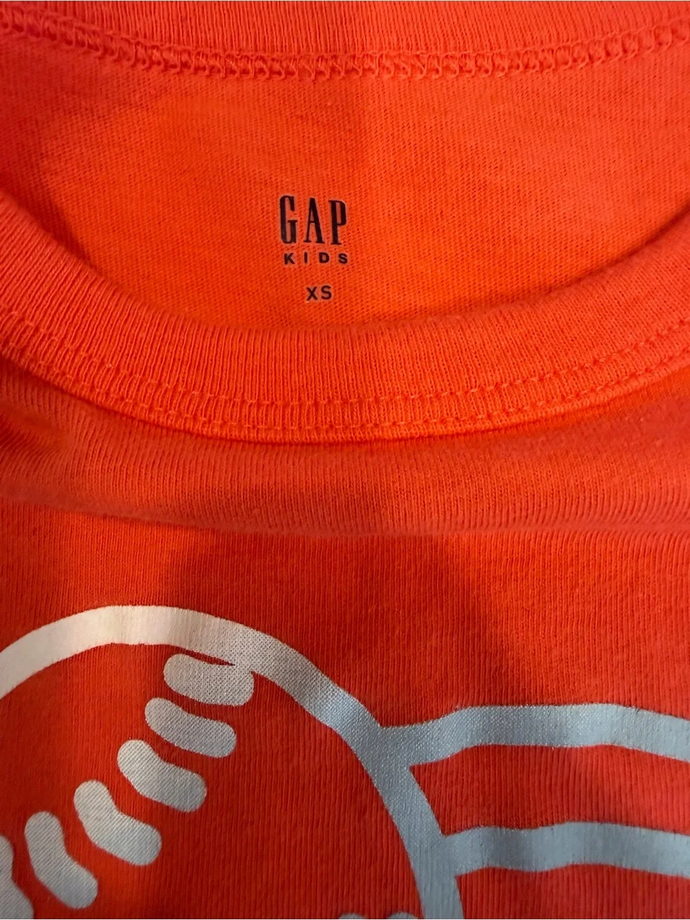 GAP Orange Short-Sleeve Baseball Graphic Tee